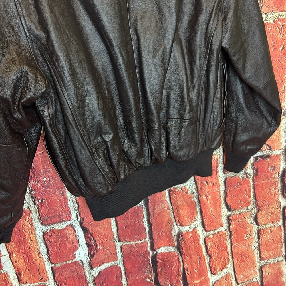 L Landing Leathers Men Air Force A-2 Leather Flight Bomber Jacket size XS brown - Picture 12 of 12